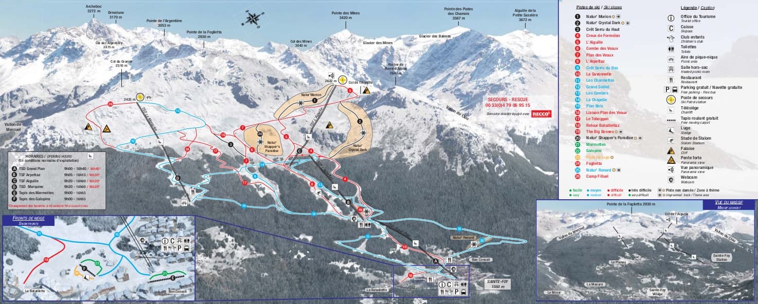 Sainte Foy Tarentaise ski map
